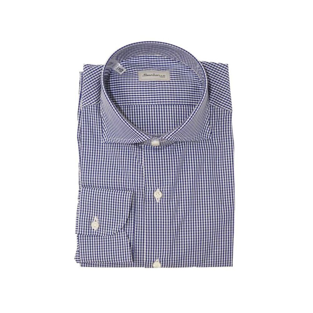 Sartorio Micro Gingham Cotton Dress Shirt